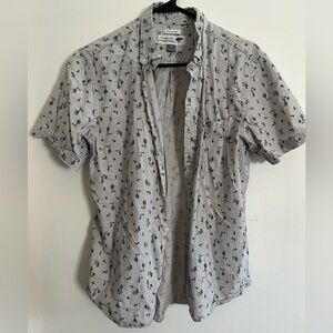 Gray cactus button up shirt